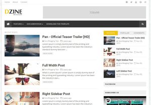 Dzine Blogger Template Premium Version