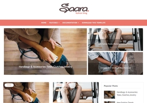 Saara Fashion Blogger Template Extended Version
