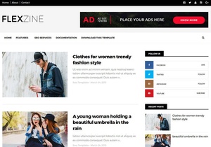 FlexZine Blogger Template Premium Version