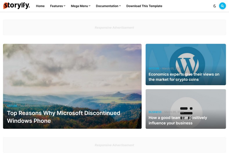 Storify Blogger Template Premium Version