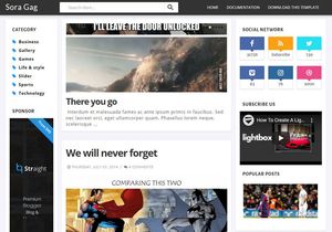 Sora Gag Blogger Template Premium Version