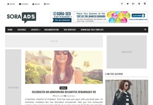 Sora Ads Blogger Template Premium Version