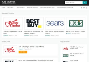 Blog Coupon Blogger Template Premium Version