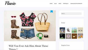Flavio Simple Blogger Template Premium Version