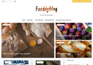Fooddy Blogger Template Premium Version