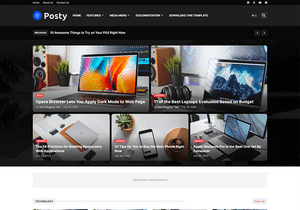 Posty Blogger Template Premium Version