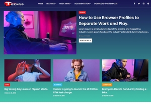 Techno Blogger Template Premium Version