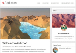 Addiction Blogger Template Premium Version