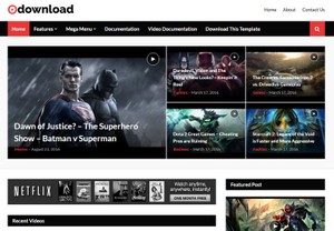 Video Download Blogger Template Premium Version