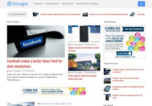 Glooger Blogger Template Premium Version