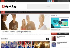 Style Blog Blogger Template Premium Version