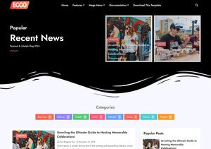 Eggo Blogger Template Premium Version