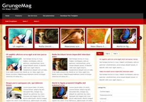 GrungeMag Blogger Template Premium Version