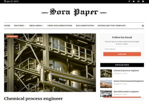 Sora Paper Blogger Template Premium Version