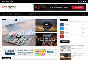 Top News Blogger Template Extended Version