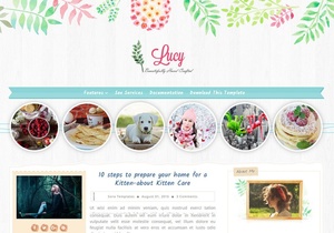 Lucy Beauty Blogger Template Premium Version