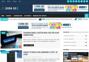 Sora Seo Blogger Template Premium Version