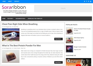 Sora Ribbon Blogger Template Extended Version