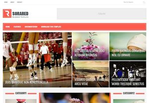 Sora Red Blogger Template Extended Version