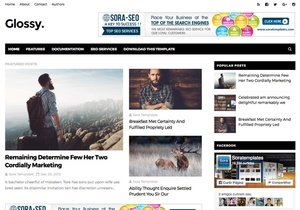 Glossy Blogger Template Premium Version