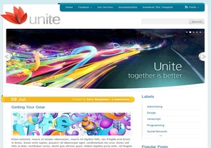 Unite White Blogger Template Premium Version