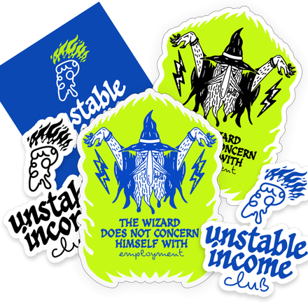 Unstable Income Club Sticker pack