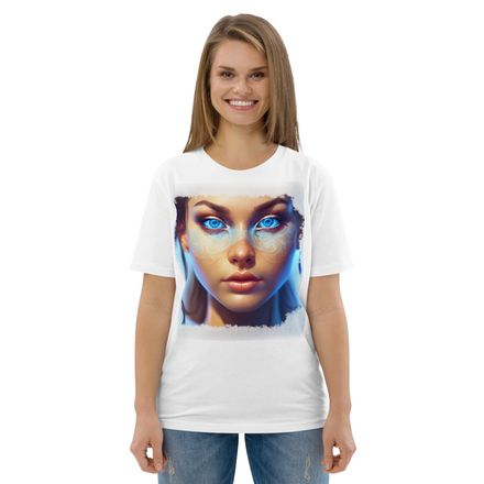 AI Girl Blue Chaos t-shirt