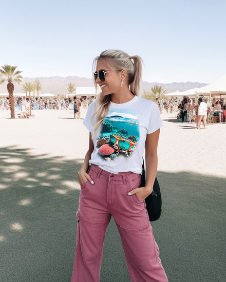 AI Sunglasses ocean reflex tshirt