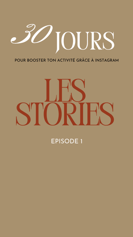 GUIDE 1 : LES STORIES 