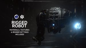 The Military Rigged Robot | C4D + Octane