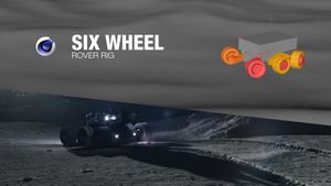 Six Wheel Rover Rig | C4D