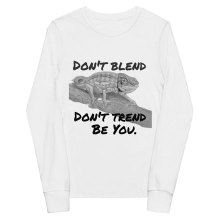 Don&#x27;t Blend Don&#x27;t Trend Hand Drawn Chameleon Shirt