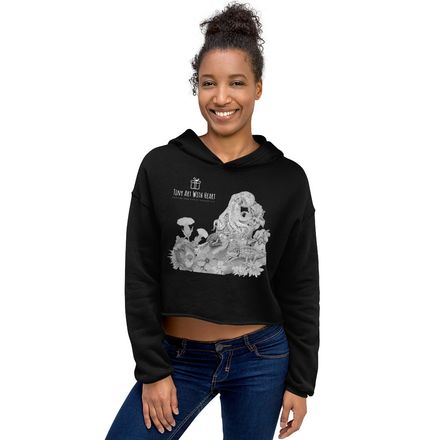 Tiny Heart With All The Art Cropped Hoodie