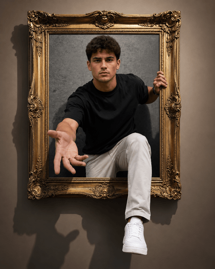 Optical Illusion Frame Break Prompt