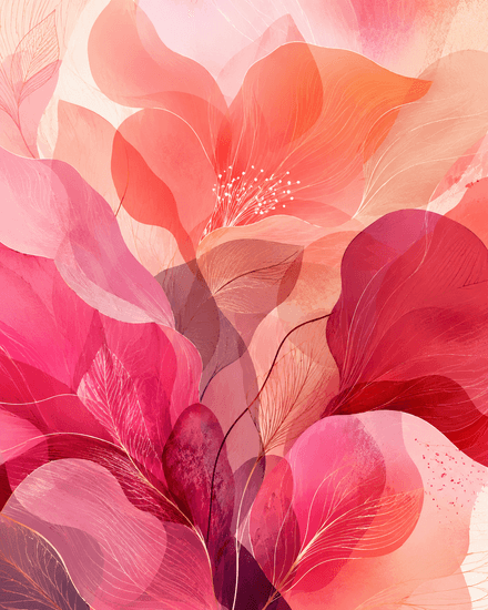 Blush Bloom Abstract