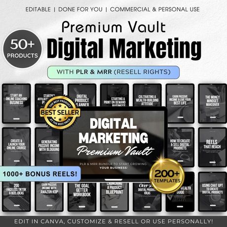 Faceless Digital Marketing Guides Bundle. 11 unique DFY guides and playbook with Master Resell Right