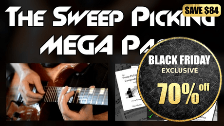 The Sweep Picking MEGA Pack - Video Course and 455 Sweep Patterns