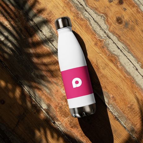 White Stainless Steel Water Bottle (17 oz)