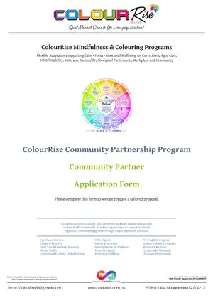 Apply for the ColourRise Community Partnership Program | ColourRise (PDF)