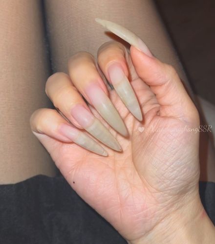 Touching and feeling my tights and feet with my long nails