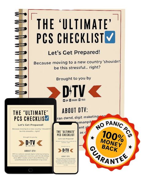 The Ultimate PCS to Germany Checklist + Coloring Book
