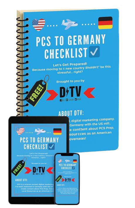 FREE - PCS to Germany Checklist + Coloring Book