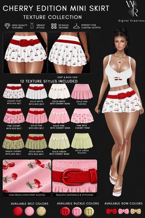 IMVU MINI SKIRT TEXTURES - CHERRY EDITION