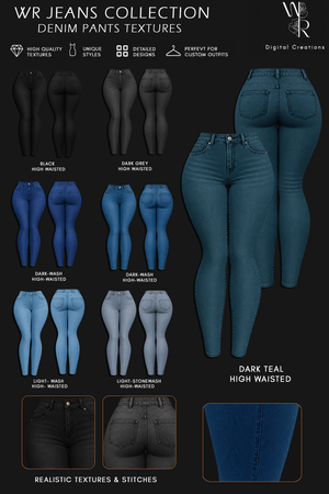 WR JEANS COLLRCTION - DENIM PANTS TEXTURES