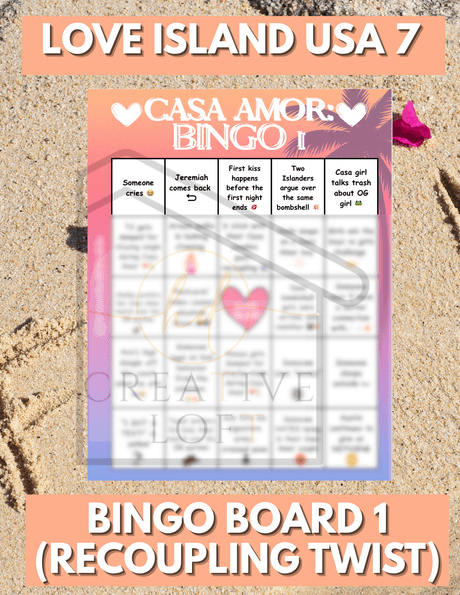 Casa Amor Chaos: Love Island USA Season 7 BINGO (3 Boards!)
