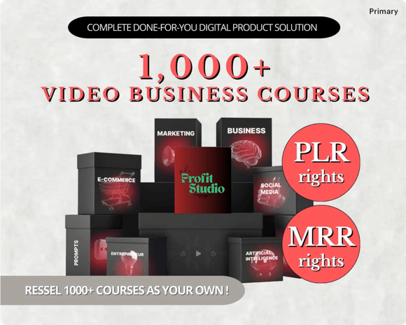 Best PLR, MRR Video Course Bundle, Commercial Use, Passive Income, Educational Course, Faceless Digi