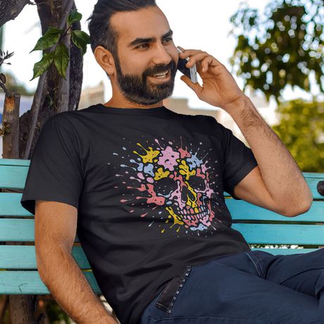 Splattered Paint Skull