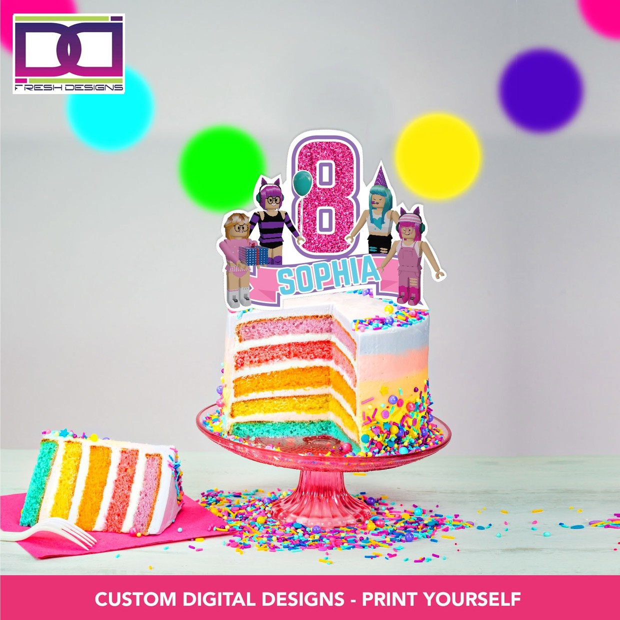 Printable Roblox Cake Topper - PNG - Instant Digital Download –  kindaedesigns