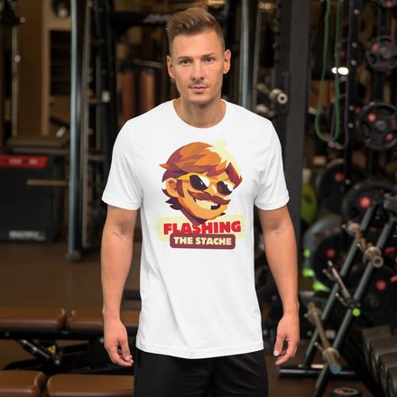 Flashing the stache! (unisex T-Shirt)