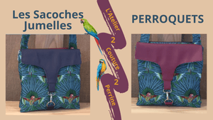 Demi gabarit pour le rabat des Sacoches Jumelles Perroquets